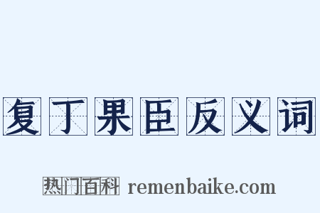 复丁果臣反义词是什么意思的图片